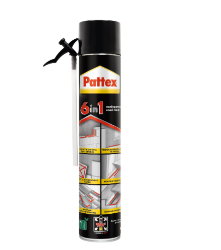Клей-піна монтажна Pattex 6 в 1 STD (побутова) 750 мл